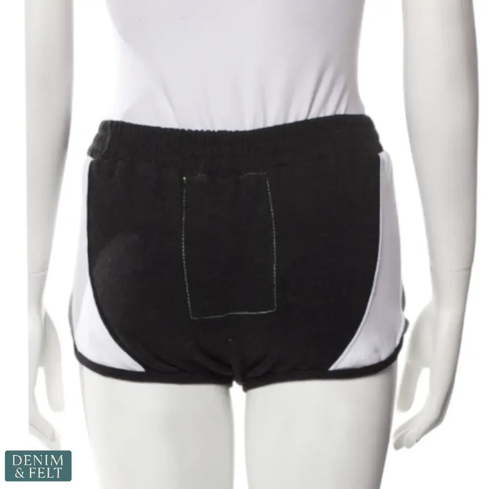 AVIATOR NATION‎ Tri-Tone Lounge Shorts Grey White Black Rainbow Logo Sz S USA